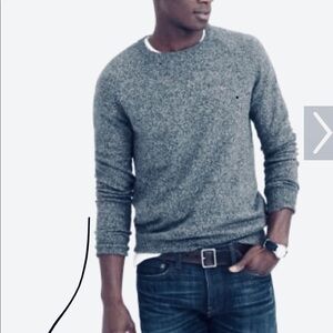 JCREW•crewneck heathered navy sweater